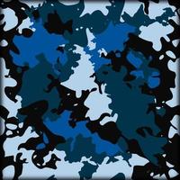 Nahtloses Muster der Tarnung in der schwarzen und blauen Vektorillustration vektor