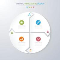 Business-Infografik-Vorlage mit Symbol, Vektor-Design-Illustration vektor