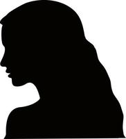 Silhouette der Frau Seitenansicht Gesicht isoliert Vektor-Illustration vektor