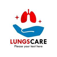 Lungenpflege-Logo-Design-Vorlagenillustration. geeignet für Medizin, Klinik, Apotheke vektor