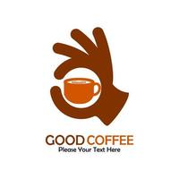 gute kaffee-logo-design-schablonenillustration vektor