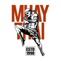 Muay-Thai-Kunstwerk vektor