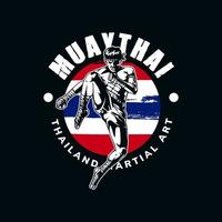 Muay-Thai-Kunstwerk vektor