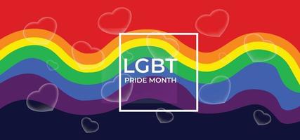 pride månad banner, pride månad bakgrund på pride månad färgglada regnbåge koncept hbt vektor