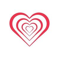 kärlek ikon. rött hjärta isolerat på vitt vektor