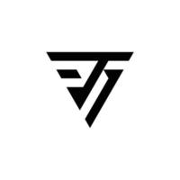 t 1 Logo-Vorlage mit Monogrammbuchstaben vektor