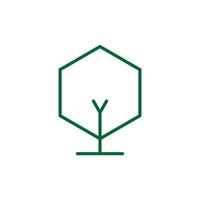 Symbol für Baumvektorlinie. Baum-Symbol-Vektor-Zeichen vektor