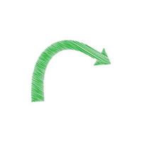 grüner Vektorpfeil. Symbol mit grünen Pfeilen. Vektorsymbol mit grünem Pfeil. vektor