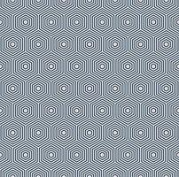 abstrakte moderne Farbe Hexagon Linien geometrische Form nahtlose Retro-Muster Hintergrund. vektor