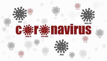 Hintergrund des Infografik-Konzepts der Coronavirus-Familie. vektor