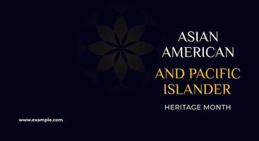 asiatiska amerikanska och Stillahavsöarnas arvsmånad. vektor banner för annonser, sociala medier, kort, affisch. illustration med text, prydnad.