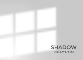 Schattenüberlagerungseffekt mit Fensterhintergrund vektor