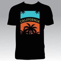 Kalifornien-Strand-T-Shirt-Design vektor