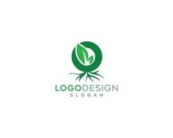 grüne Farbe frischer Samen Vektor-Logo-Kunst vektor