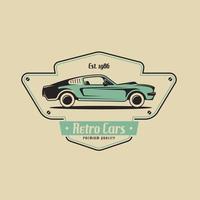 Retro-Auto-Logo-Design-Konzept-Vektor