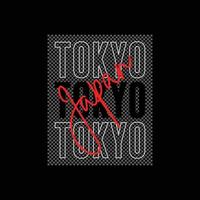 tokyo japan typografi t-shirt citat och kläddesign vektor