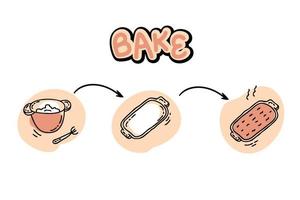 Infografik-Symbole für Backkuchen, tolles Design für jeden Zweck. vektor