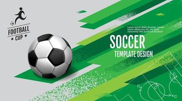 Fußball-Layout-Design, Fußball, Hintergrundillustration. vektor