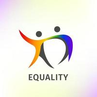 Menschen Logo Paar bunt Gleichberechtigung Stolz Gemeinschaftssymbol vektor