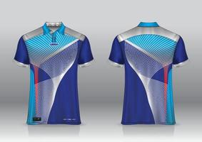 Poloshirt einheitliches Design, kann für Badminton, Golf in Vorderansicht, Rückansicht verwendet werden. Trikot-Mockup-Vektor, Design-Premium sehr einfach und leicht anzupassen vektor