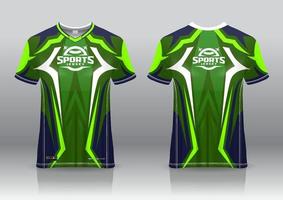 Esport-Trikot-Gaming-Design Vorder- und Rückansicht vektor