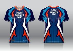 esport jersey gaming design framifrån och bakifrån vektor