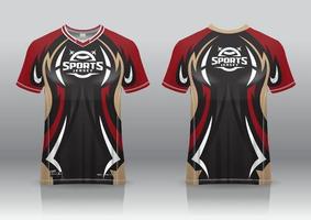 Esport-Trikot-Gaming-Design Vorder- und Rückansicht vektor