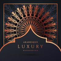 Luxus-Mandala-Hintergrund mit goldenem Arabeskenmuster-Vektor-Premium-Vektor vektor