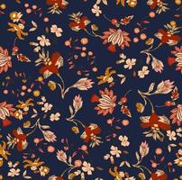 Paisley-Blumenmuster, indisches Blumenmuster, perfekt für Stoffe und Dekoration vektor