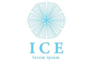 crystal ice logotyp ikon design vektor