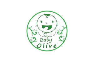 niedliches Baby-Logo-Icon-Design vektor