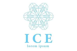 crystal ice logotyp ikon design vektor