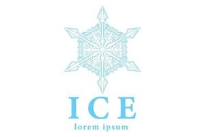 crystal ice logotyp ikon design vektor