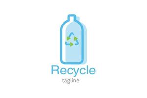 Recyceln Sie Bio-Flaschen-Logo-Symbol-Grafikdesign vektor