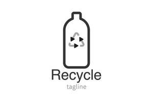 Recyceln Sie Bio-Flaschen-Logo-Symbol-Grafikdesign vektor