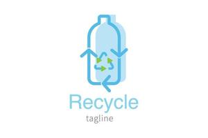 Recyceln Sie Bio-Flaschen-Logo-Symbol-Grafikdesign vektor