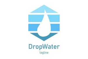 Wassertropfen-Logo-Icon-Design vektor