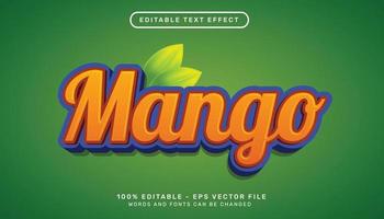 Mango 3D-Texteffekt und bearbeitbarer Texteffekt
