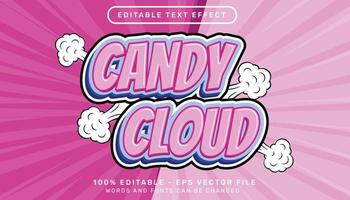 Candy Cloud 3D-Texteffekt und bearbeitbarer Texteffekt