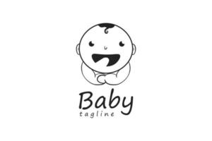 niedliches Baby-Logo-Icon-Design vektor