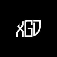 xgd-Buchstaben-Logo-Design auf schwarzem Hintergrund. xgd kreatives Initialen-Buchstaben-Logo-Konzept. xgd Briefgestaltung. vektor