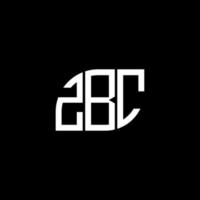 zbc brev logotyp design på svart bakgrund. zbc kreativa initialer brev logotyp koncept. zbc bokstavsdesign. vektor