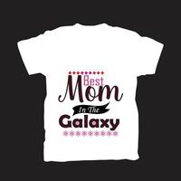 beste Mutter im Galaxie-T-Shirt-Design vektor