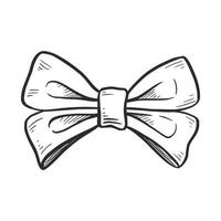 slips rosett doodle skiss. ritad för hand vektor
