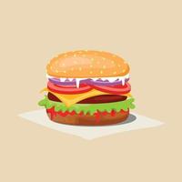 leckeres Burger-Fastfood vektor