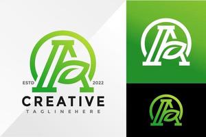 initialisieren Sie eine kreative moderne Logodesign-Vektorillustrationsschablone des Blattes vektor