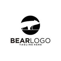Bärenlogo - Symbolvektorillustration auf weißem Hintergrund vektor