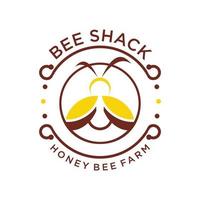 Logo-Vektorgrafik für Honigbienenkonzepte
