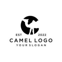 arabisk logotyp husvagn kameler vektor