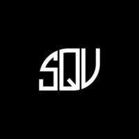 sqv-Buchstaben-Logo-Design auf schwarzem Hintergrund. sqv kreative Initialen schreiben Logo-Konzept. sqv Briefgestaltung. vektor